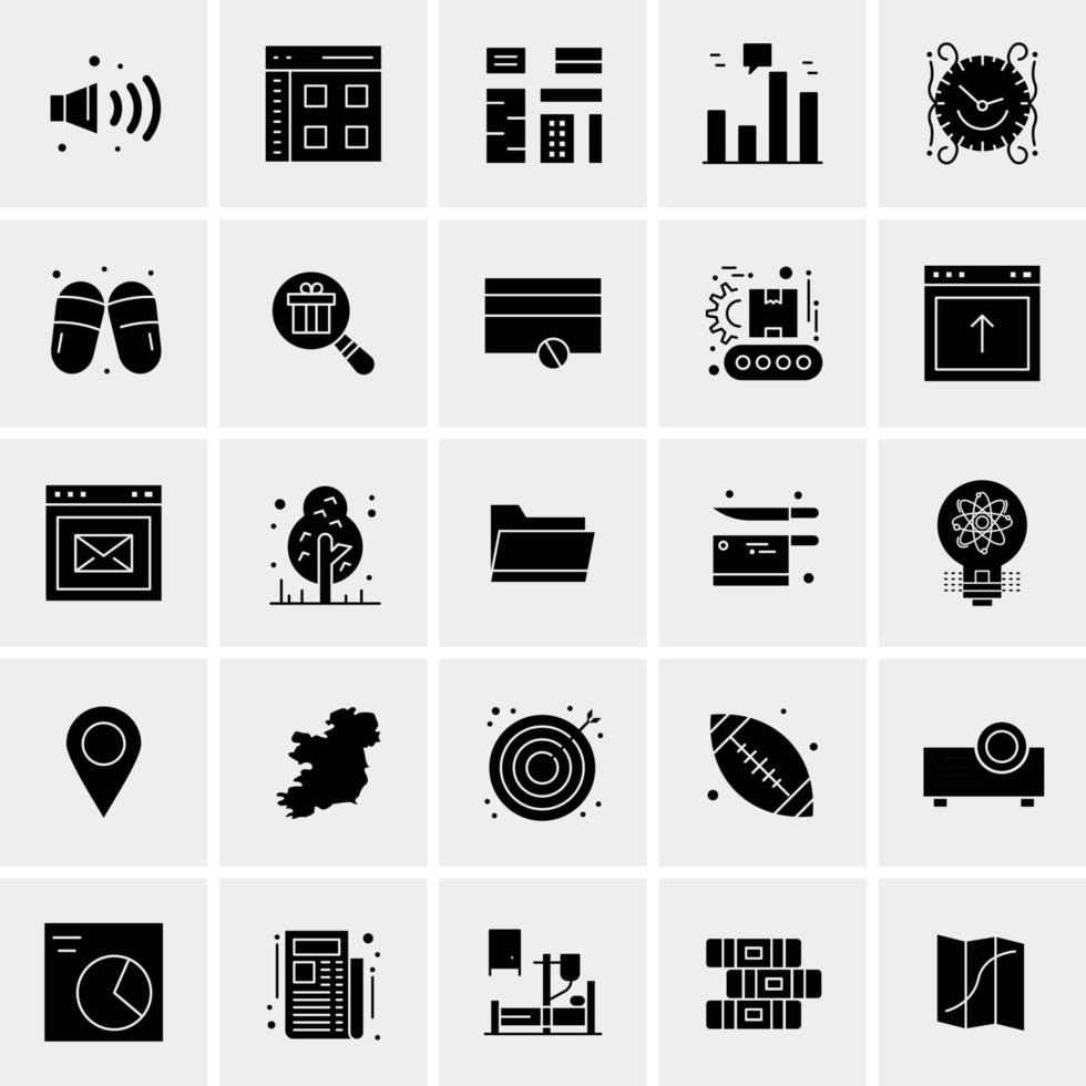 25 iconos de negocios universales vector ilustración de icono creativo para usar en proyectos relacionados con la web y dispositivos móviles