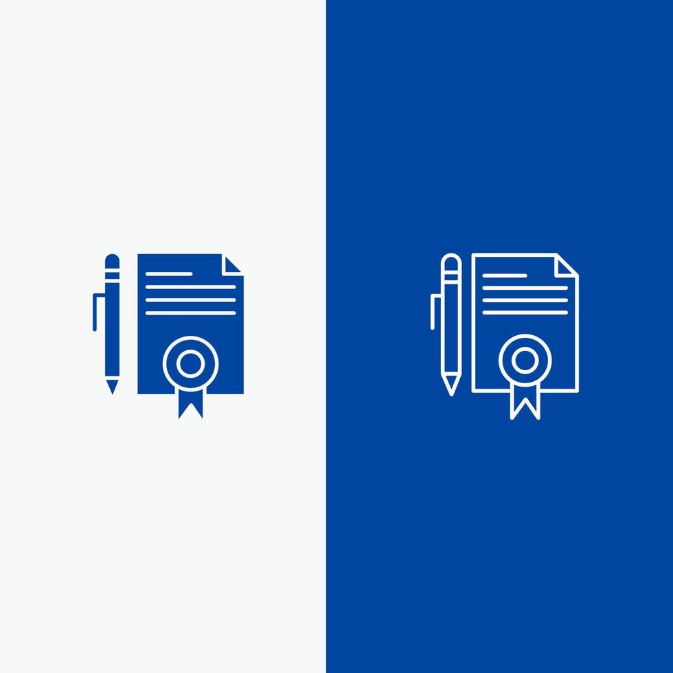 Legal Legal Documents Document Documents Page Line and Glyph Solid icon Blue banner Line and Glyph Solid icon Blue banner vector