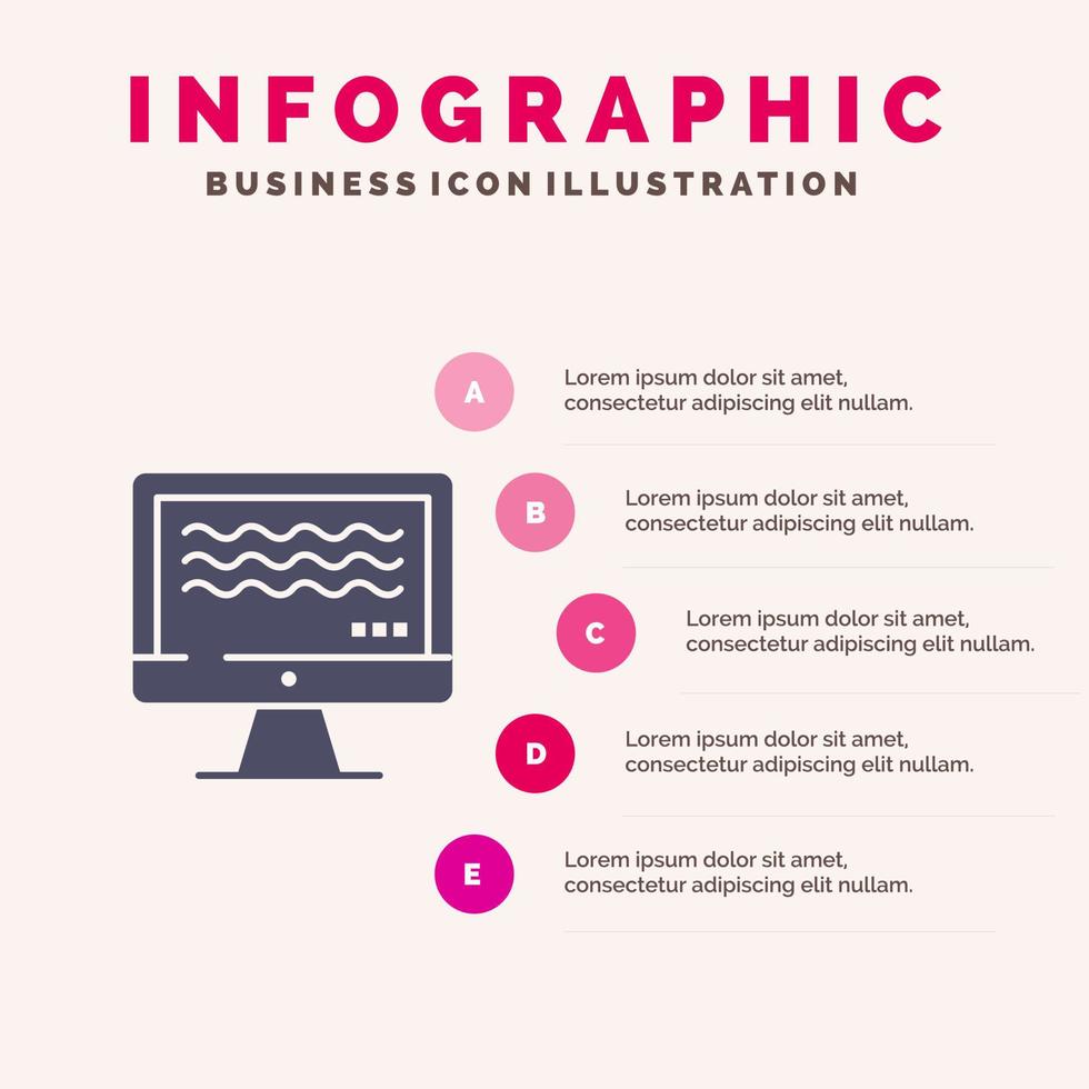 Live Streaming Live Streaming Digital Solid Icon Infographics 5 Steps Presentation Background vector