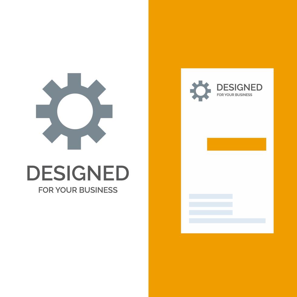 Setting Gear Logistic Global Grey Logo Design and Business Card Template vector