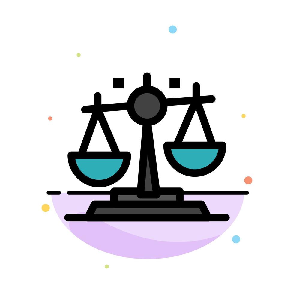 Balance Law Justice Finance Abstract Flat Color Icon Template vector