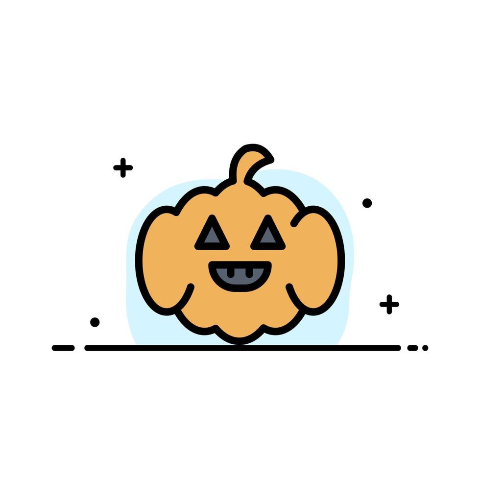 Pumpkin American Usa  Business Flat Line Filled Icon Vector Banner Template