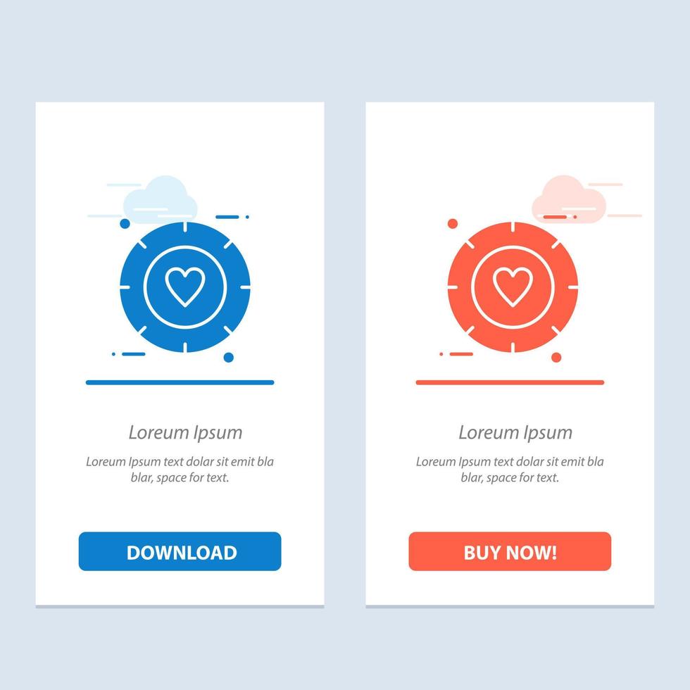 Love Signal Valentine Wedding  Blue and Red Download and Buy Now web Widget Card Template vector