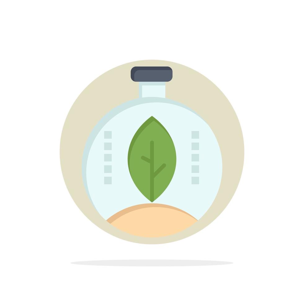 Green Innovation Energy Power Abstract Circle Background Flat color Icon vector