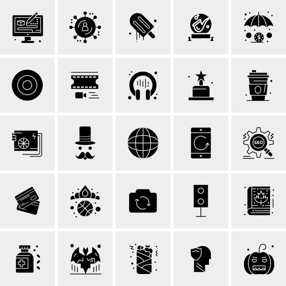 25 iconos de negocios universales vector ilustración de icono creativo para usar en proyectos relacionados con la web y dispositivos móviles