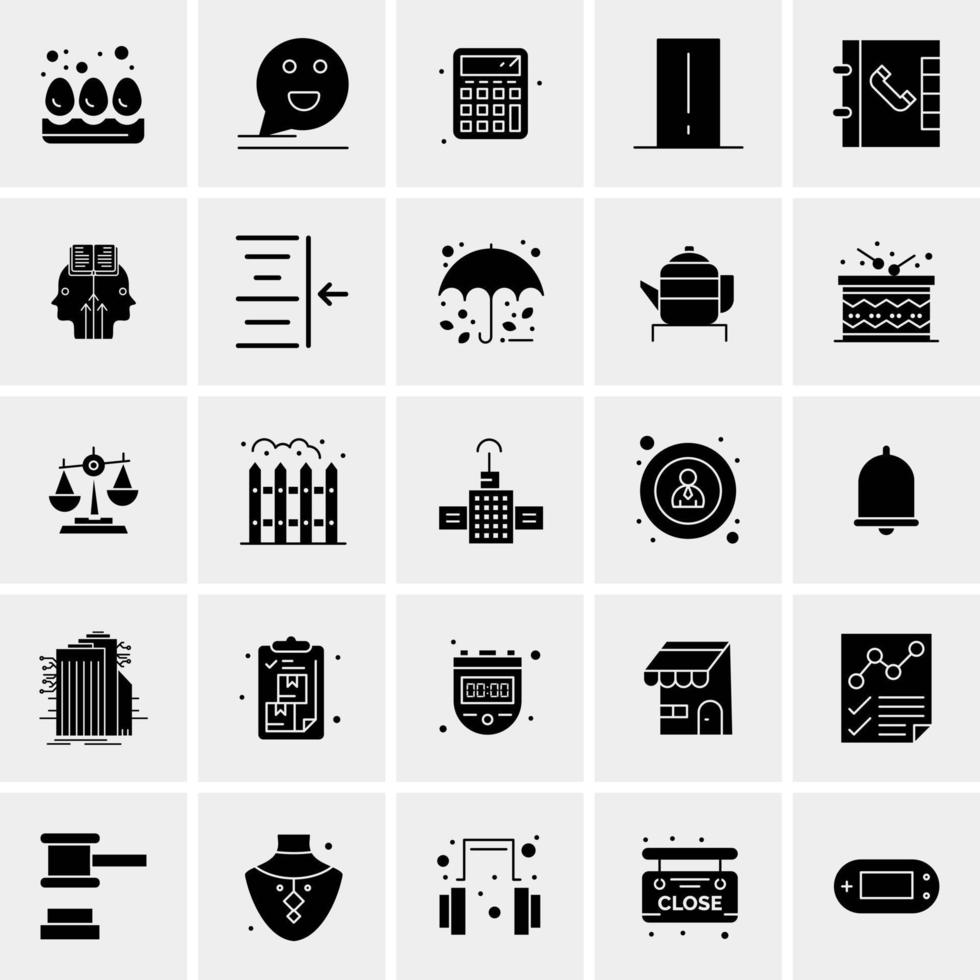 25 iconos de negocios universales vector ilustración de icono creativo para usar en proyectos relacionados con la web y dispositivos móviles