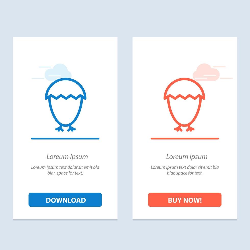 Bird Easter Egg Food  Blue and Red Download and Buy Now web Widget Card Template vector
