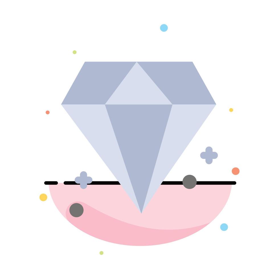 Diamond Canada Jewel Abstract Flat Color Icon Template vector