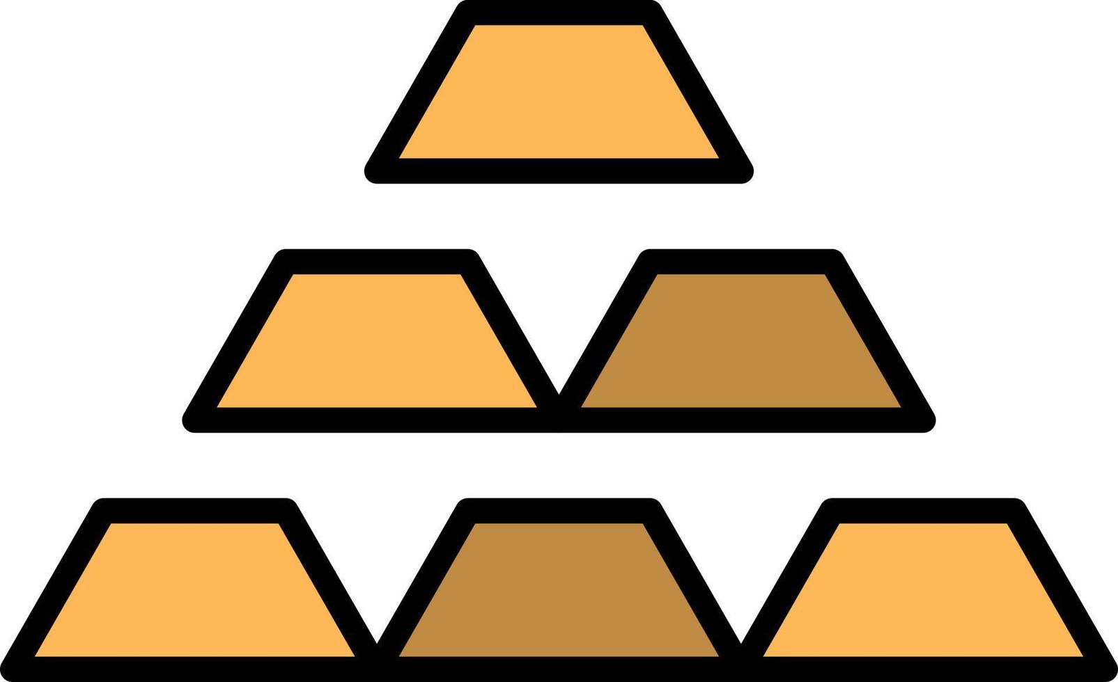 Gold Bars Deposit Golden Money Reserve Wealth  Flat Color Icon Vector icon banner Template