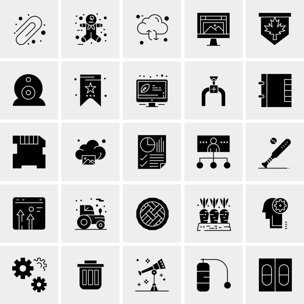 25 iconos de negocios universales vector ilustración de icono creativo para usar en proyectos relacionados con la web y dispositivos móviles