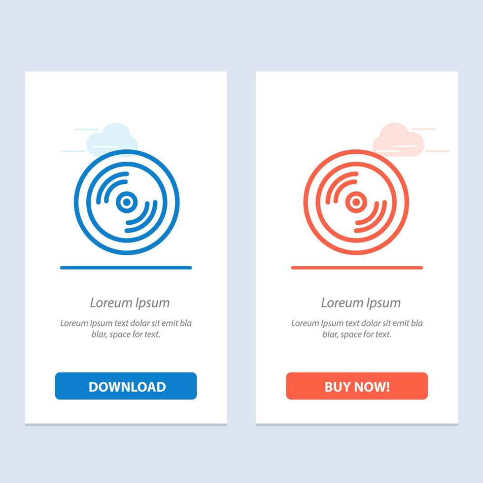 Cd Dvd Disk Education  Blue and Red Download and Buy Now web Widget Card Template vector