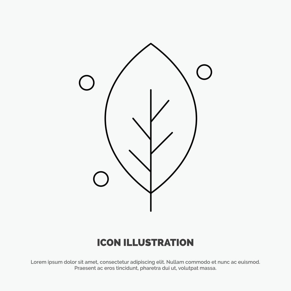 Ecology Leaf Nature Spring Line Icon Vector