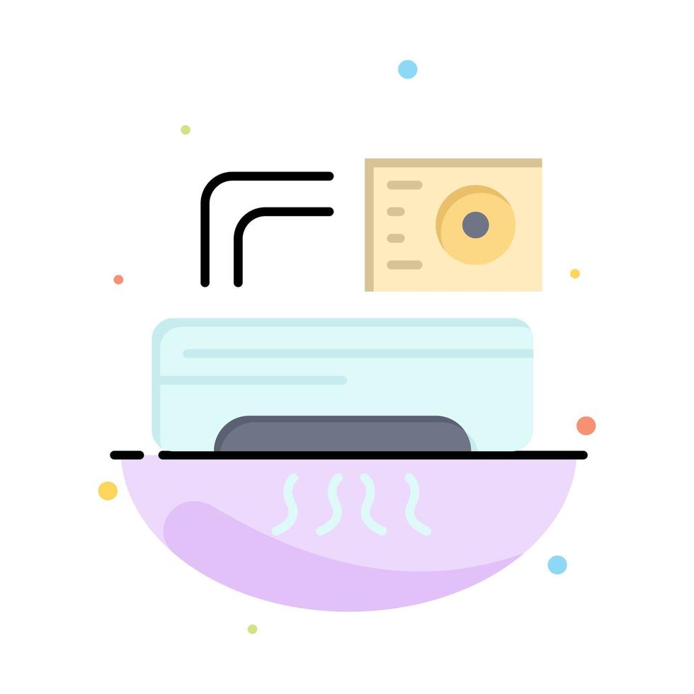 Air Aircondition Ac Room Abstract Flat Color Icon Template vector