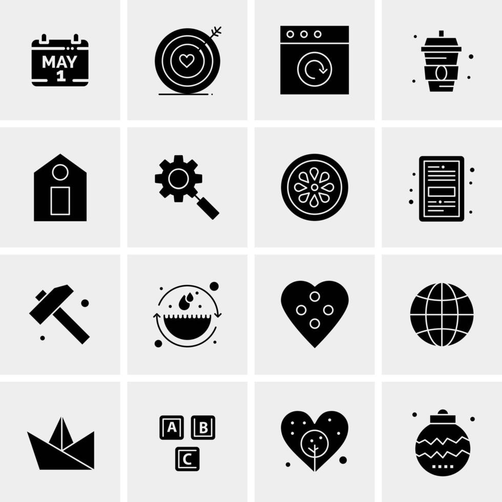 16 Universal Business Icons Vector Creative Icon Illustration to use in web and Mobile Related project