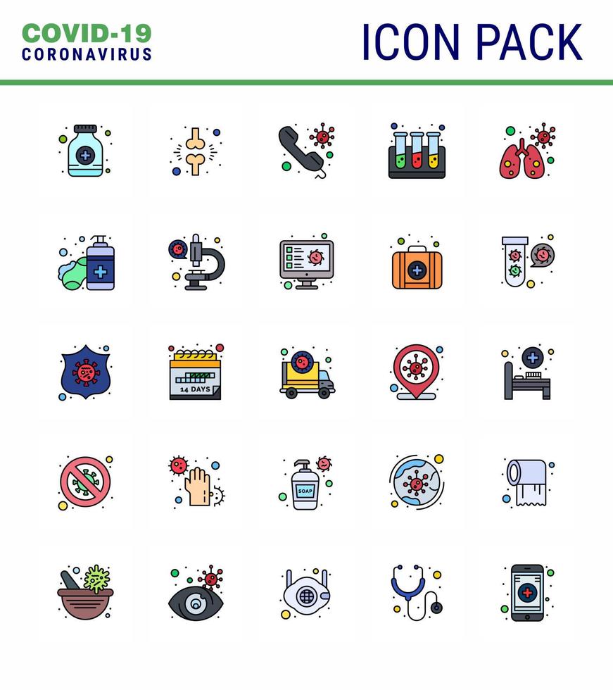 COVID19 corona virus contamination prevention Blue icon 25 pack such as anatomy test patient blood on viral coronavirus 2019nov disease Vector Design Elements