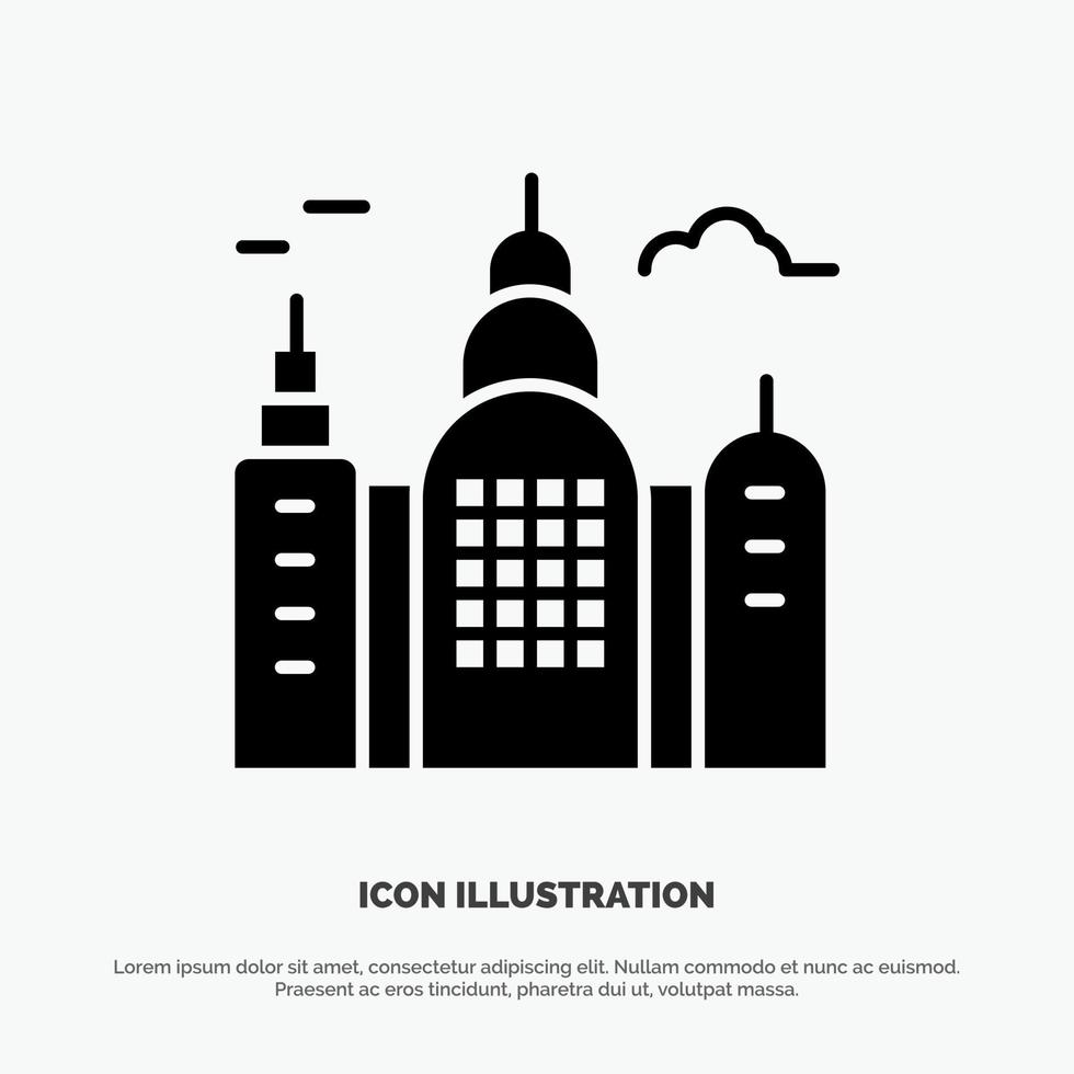 Building House Canada solid Glyph Icon vector