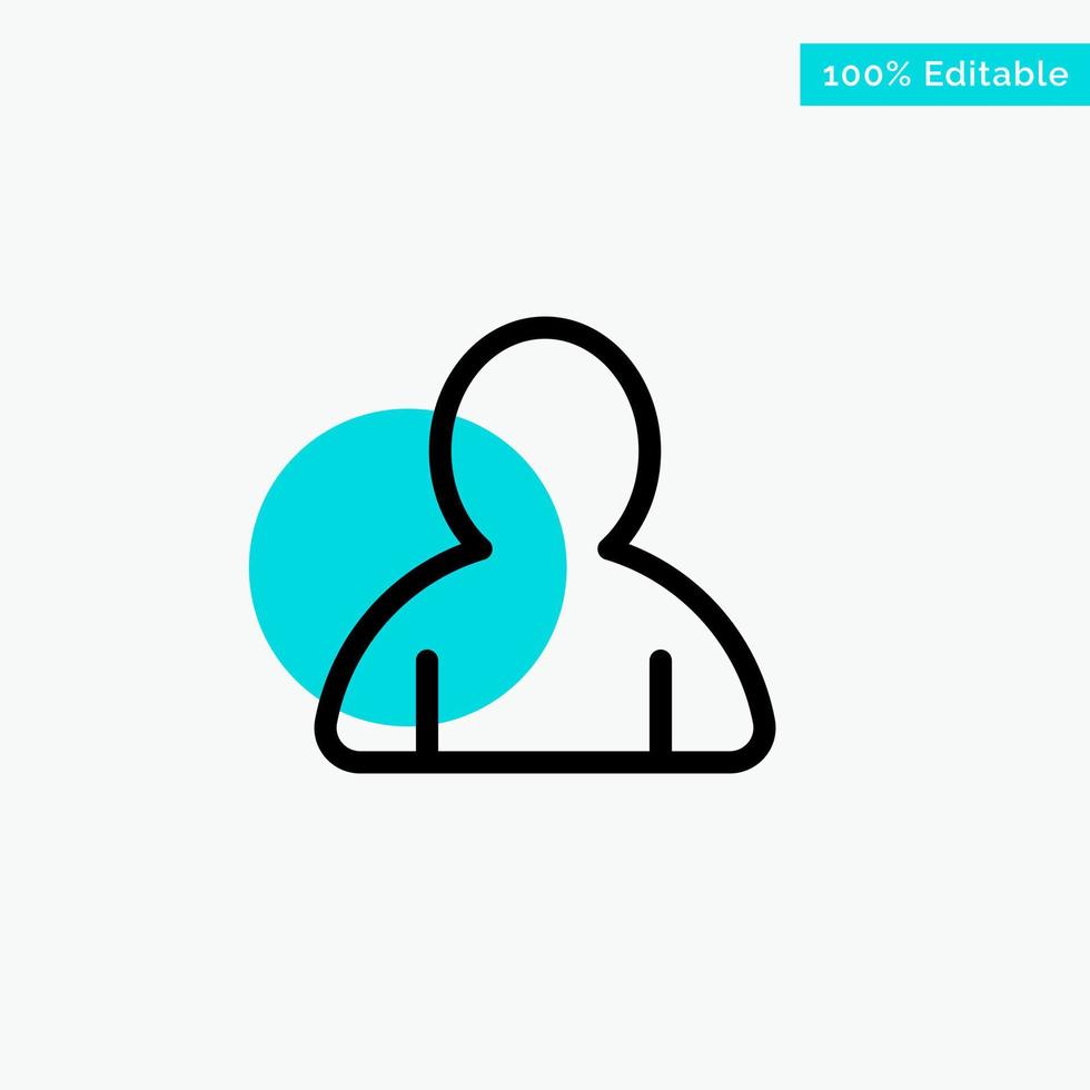 Account Avatar User turquoise highlight circle point Vector icon
