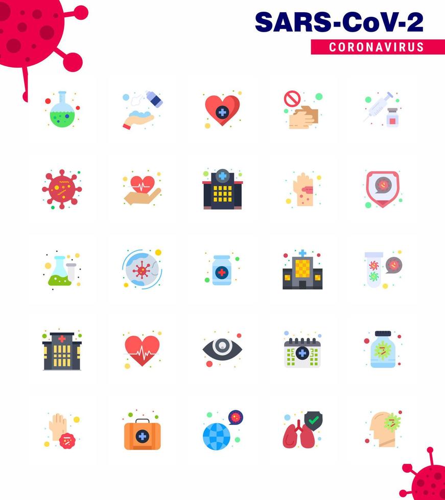 corona virus enfermedad 25 color plano paquete de iconos chupar como agitar la mano no lavarse las manos cuidado viral coronavirus 2019nov enfermedad vector elementos de diseño