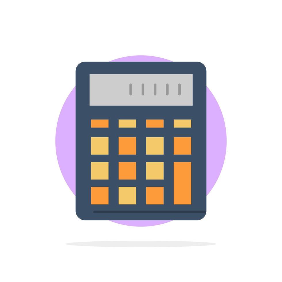 calculadora contabilidad negocio calcular financiero matemáticas círculo abstracto fondo color plano icono vector