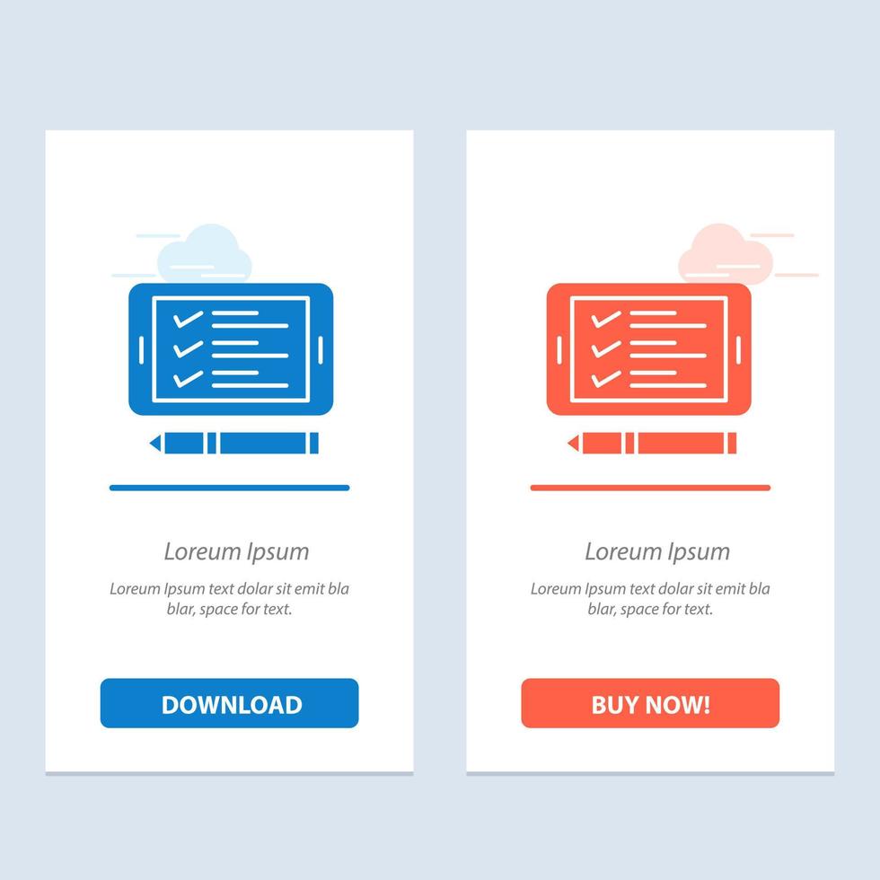 Phone Cell Pin Shopping  Blue and Red Download and Buy Now web Widget Card Template vector