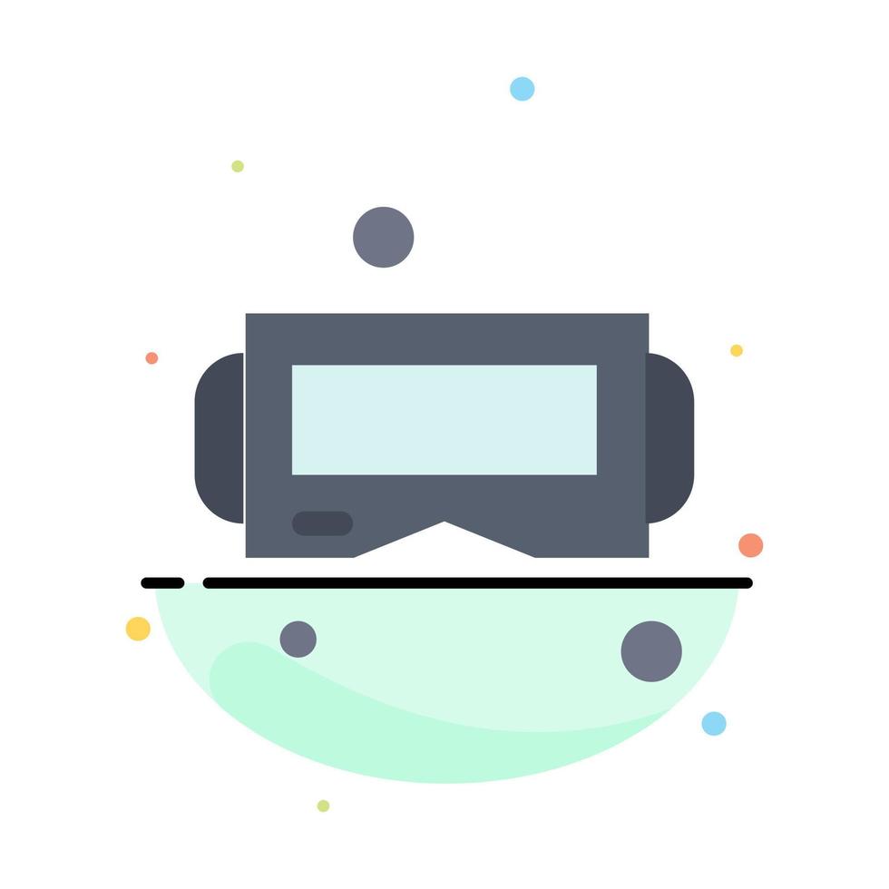 Device Glasses Google Glass Smart Abstract Flat Color Icon Template vector
