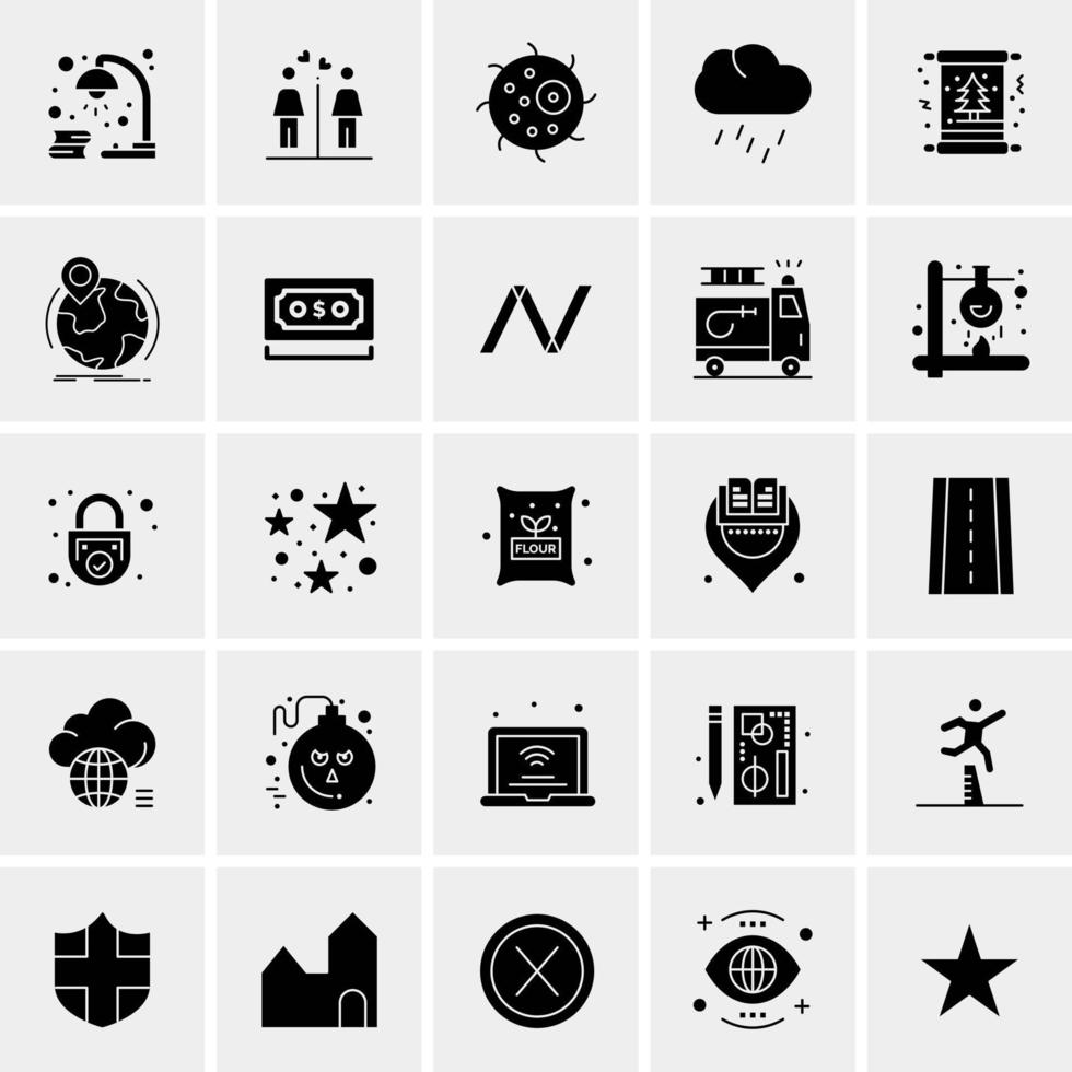 25 iconos de negocios universales vector ilustración de icono creativo para usar en proyectos relacionados con la web y dispositivos móviles