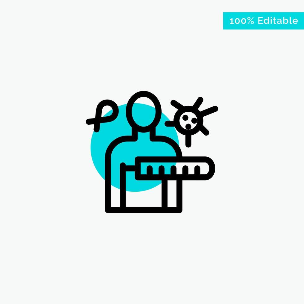 Virus Disease Health Check Stages turquoise highlight circle point Vector icon