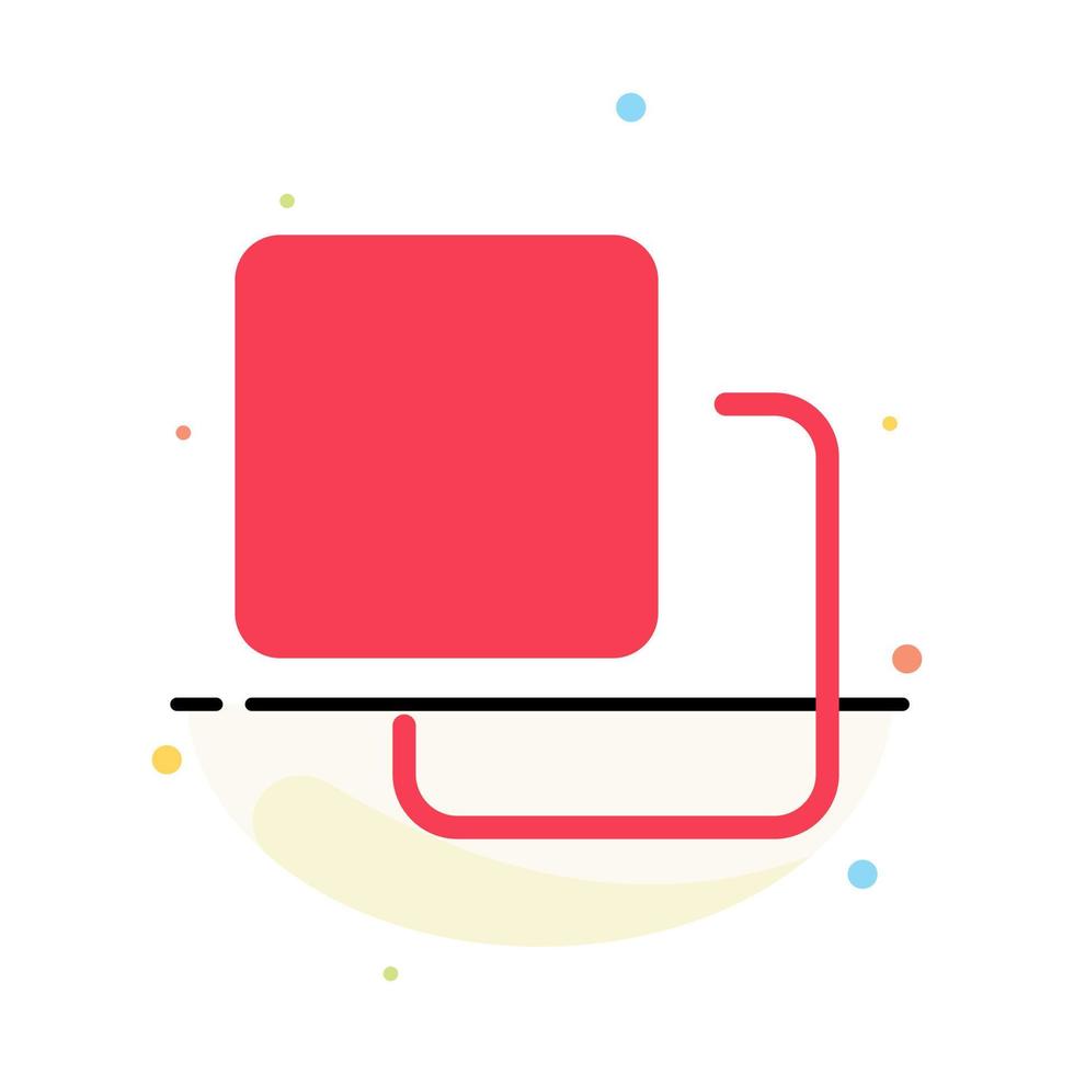 plantilla de icono de color plano abstracto de pila cuádruple de cuatro medios vector