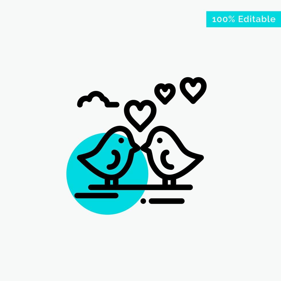 Bride Love Wedding Heart turquoise highlight circle point Vector icon