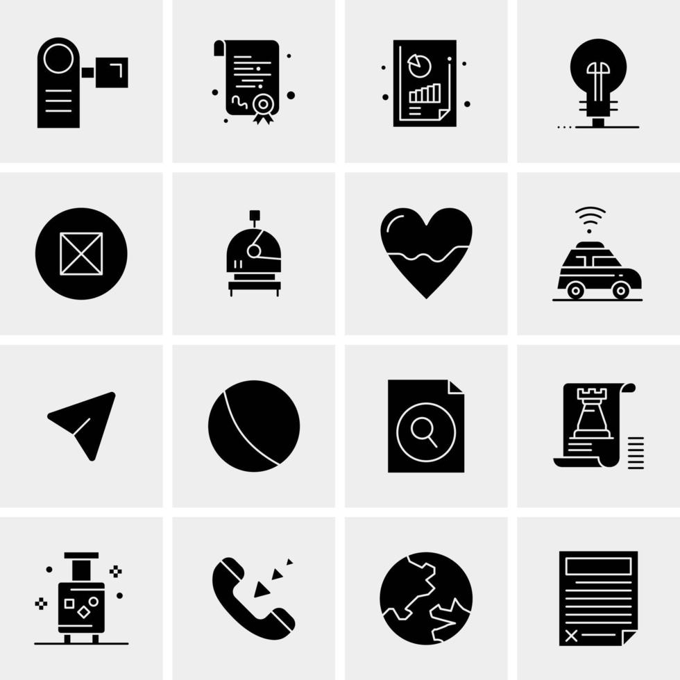 16 Universal Business Icons Vector Creative Icon Illustration to use in web and Mobile Related project