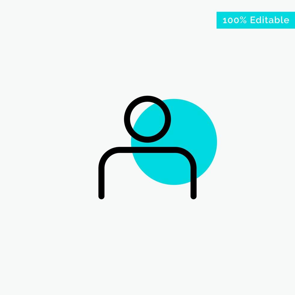Instagram People Profile Sets User turquoise highlight circle point Vector icon