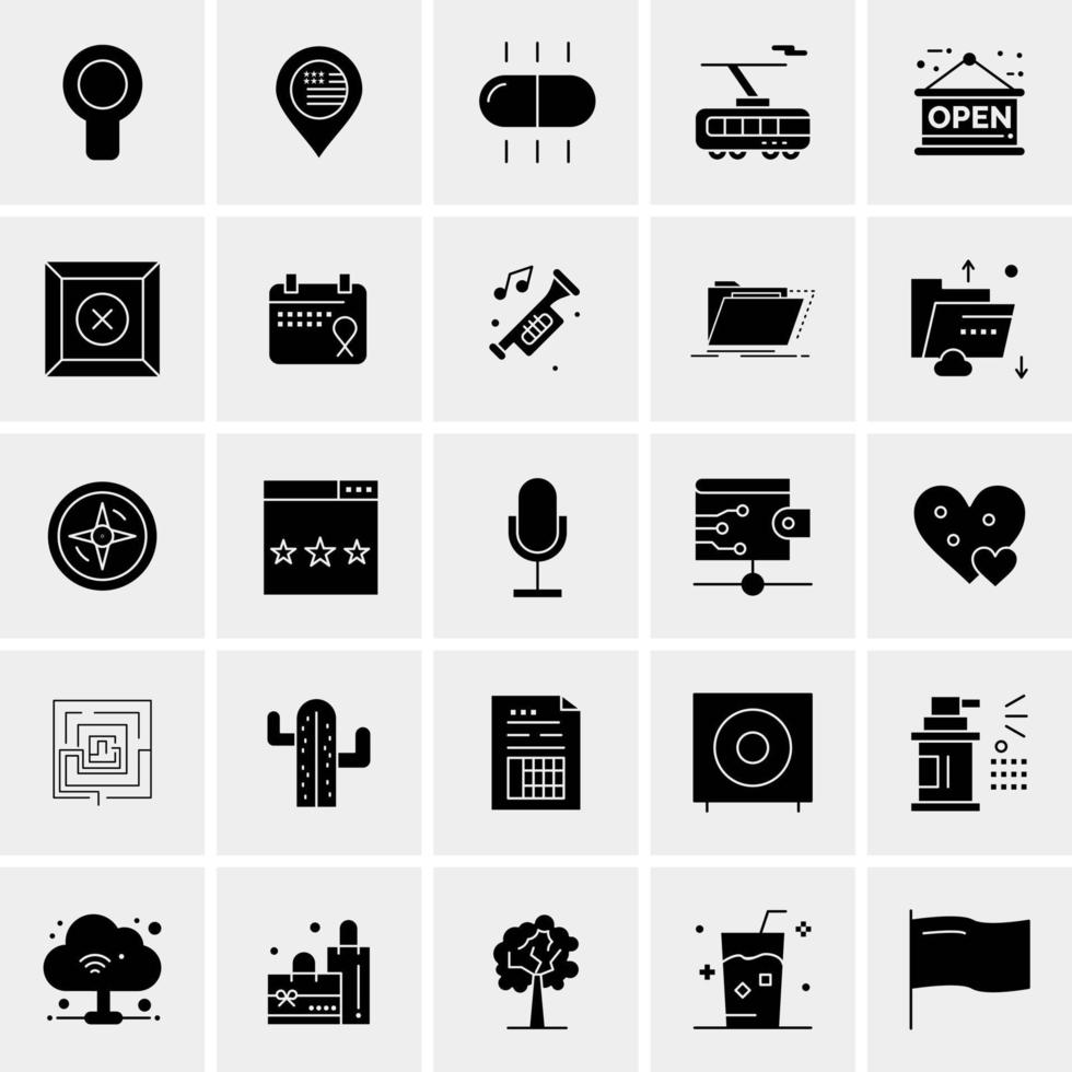 25 Universal Business Icons Vector Creative Icon Illustration to use in web and Mobile Related project