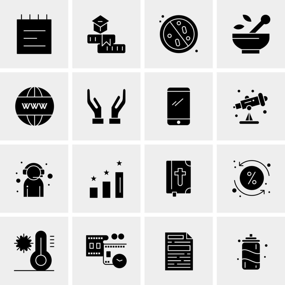 16 Universal Business Icons Vector Creative Icon Illustration to use in web and Mobile Related project