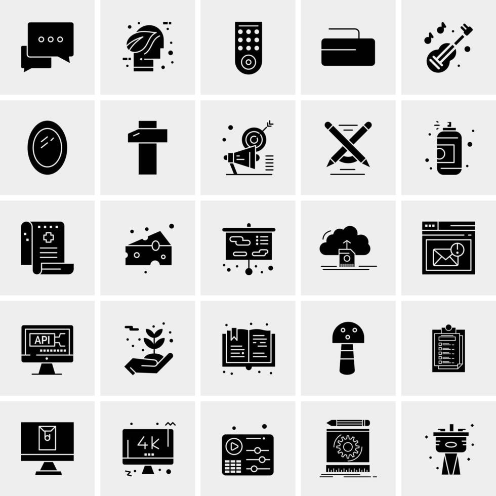 25 iconos de negocios universales vector ilustración de icono creativo para usar en proyectos relacionados con la web y dispositivos móviles