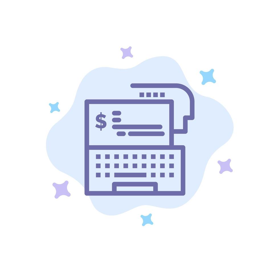 Digital Banking Bank Digital Money Online Blue Icon on Abstract Cloud Background vector