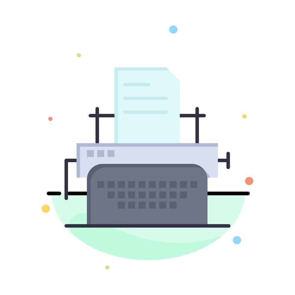 Printer Fax Print Machine Business Logo Template Flat Color vector
