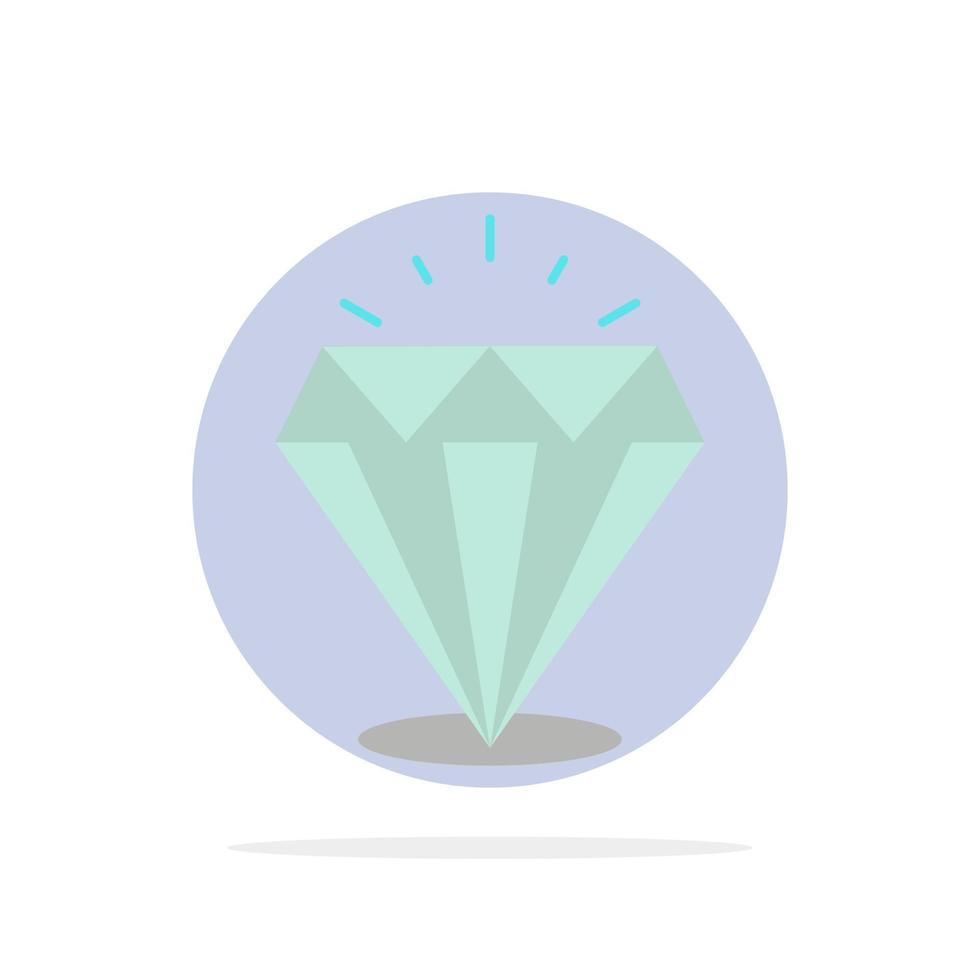 icono de color plano de fondo de círculo abstracto de piedra cara de brillo de diamante vector