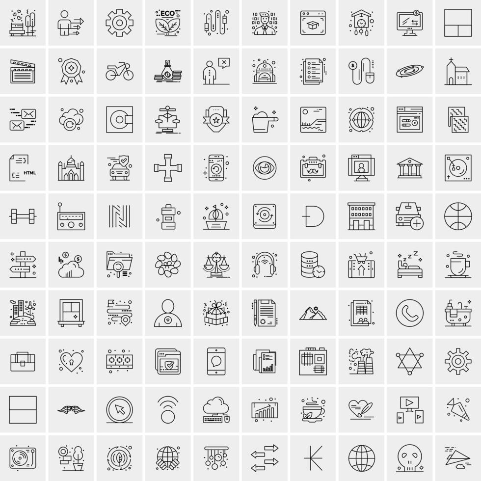 100 Business Icons for web and Print Material vector