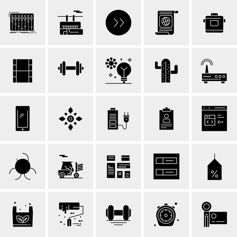 25 iconos de negocios universales vector ilustración de icono creativo para usar en proyectos relacionados con la web y dispositivos móviles