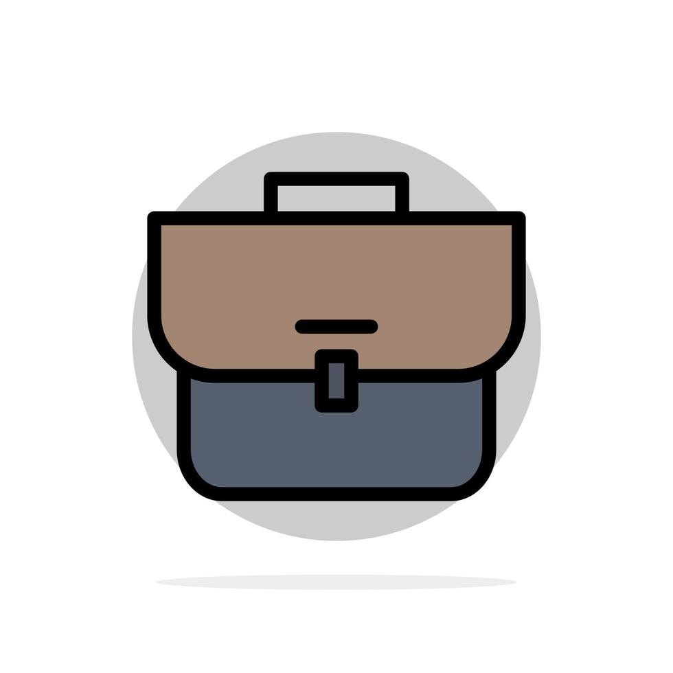 Bag Case Suitcase Workbag Abstract Circle Background Flat color Icon vector