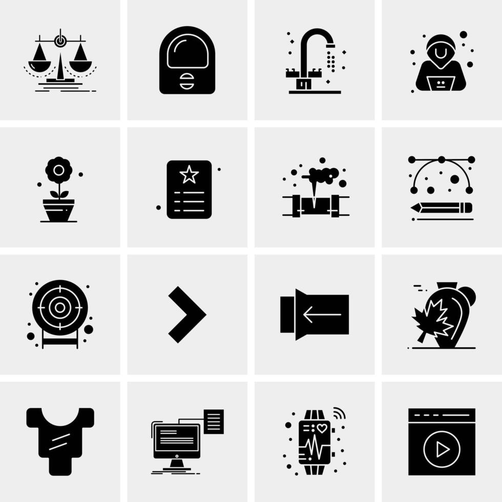 16 Universal Business Icons Vector Creative Icon Illustration to use in web and Mobile Related project