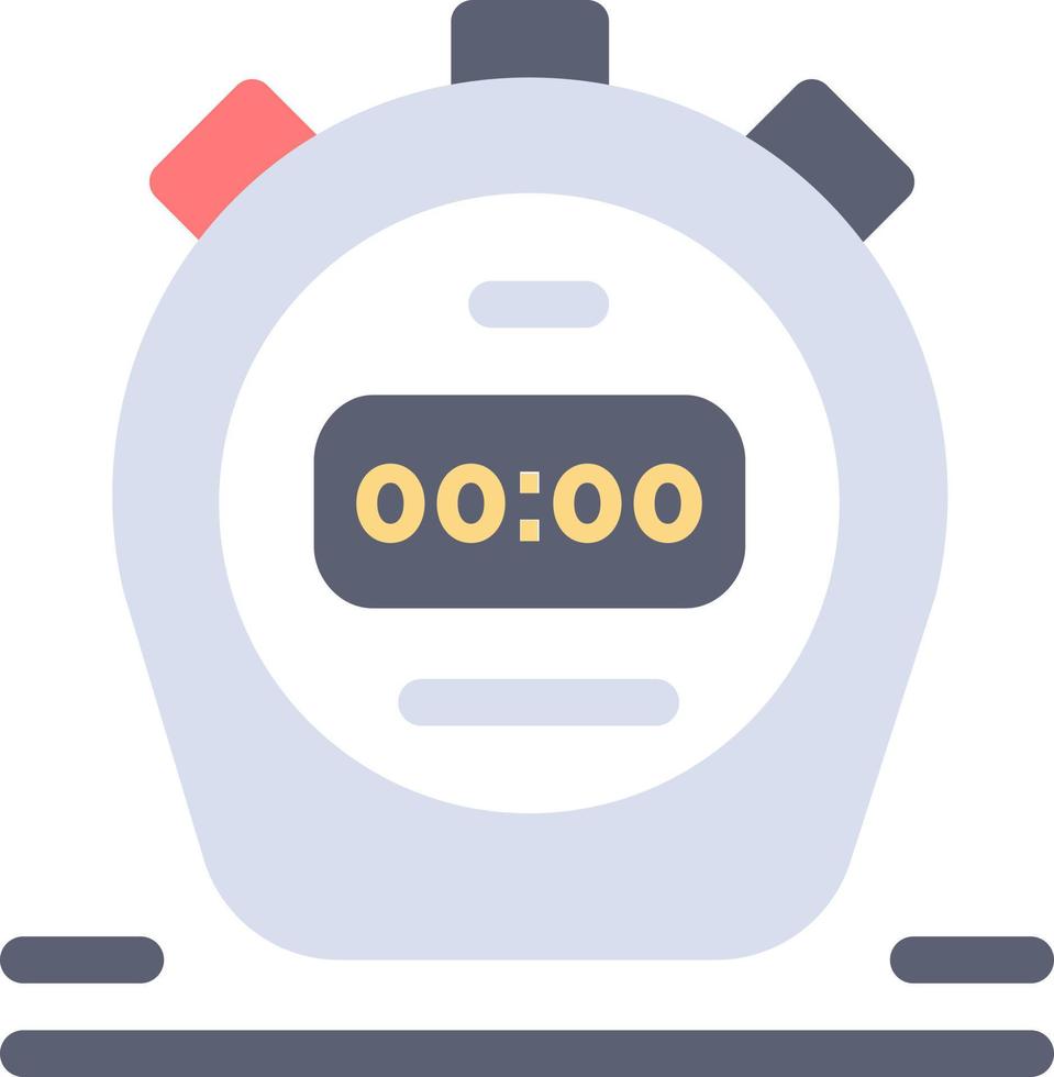 Timer Stopwatch Watch  Flat Color Icon Vector icon banner Template