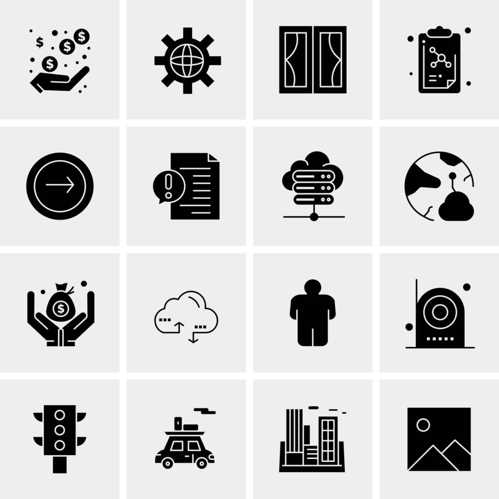 16 Universal Business Icons Vector Creative Icon Illustration to use in web and Mobile Related project