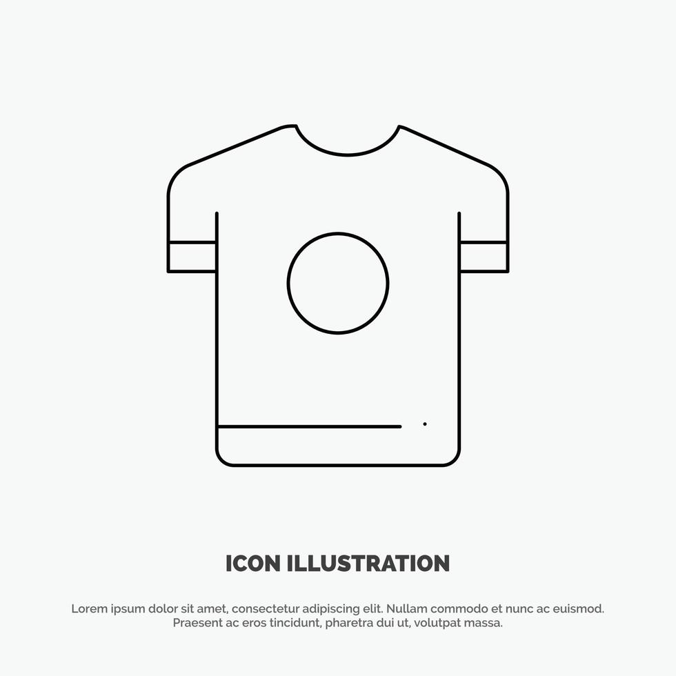 vector de icono de línea de resorte de deporte de camiseta