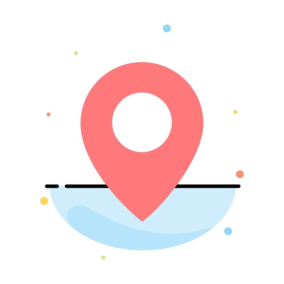 Twitter Location Map Abstract Flat Color Icon Template vector