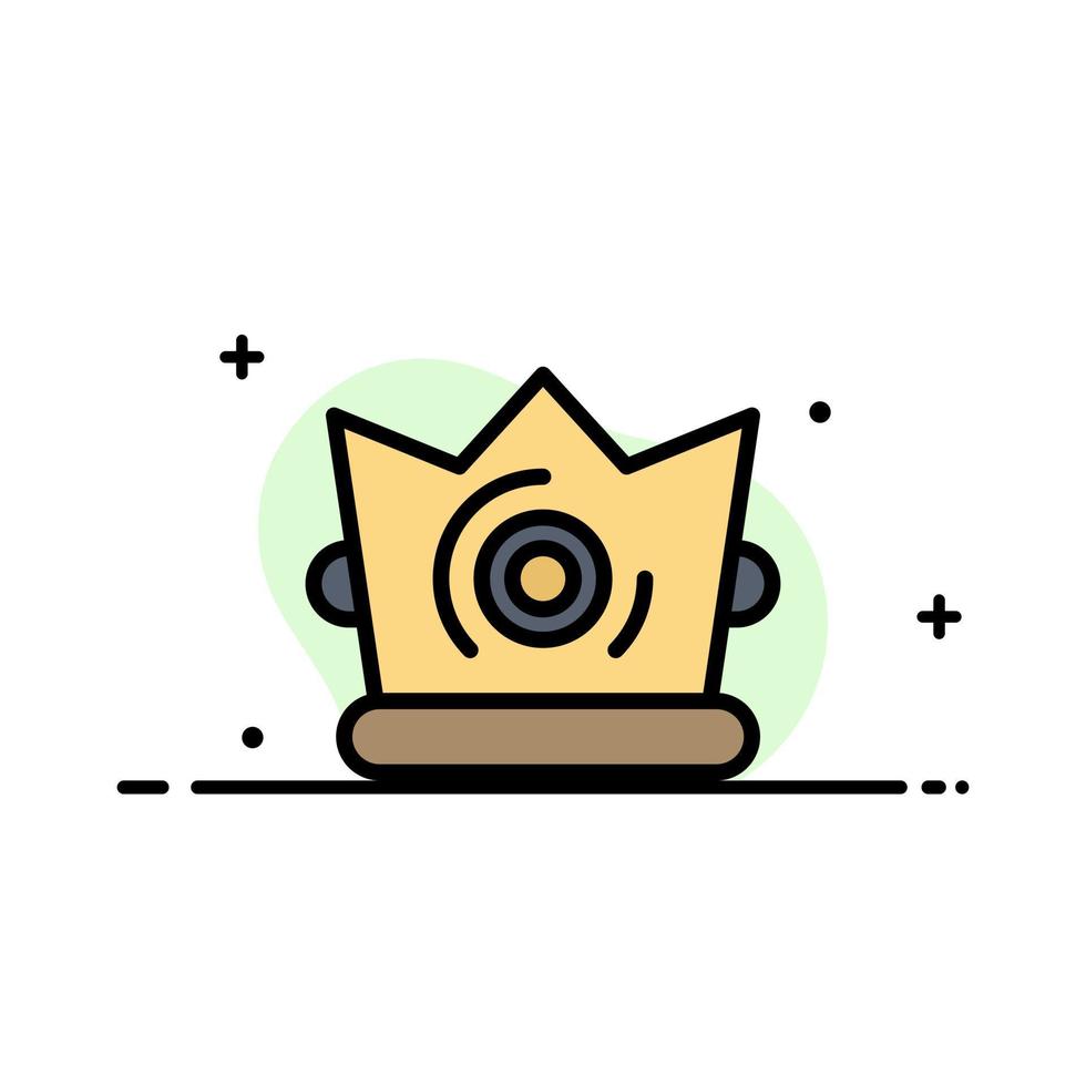 Best Crown King Madrigal  Business Flat Line Filled Icon Vector Banner Template