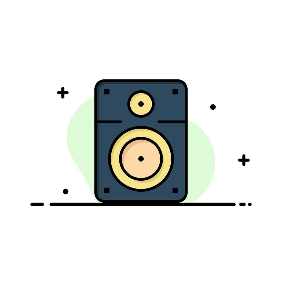 Speaker Loud Music Education  Business Flat Line Filled Icon Vector Banner Template
