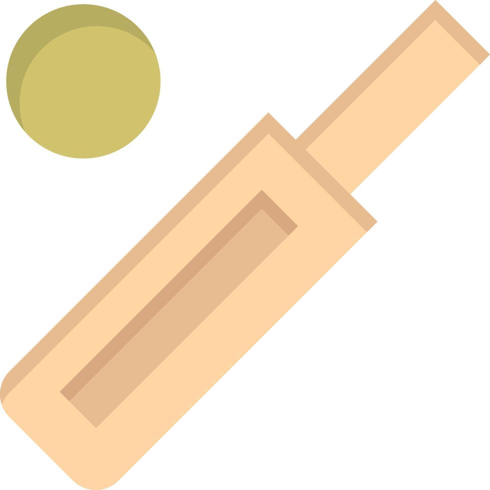 Australia Ball Bat Cricket Sport  Flat Color Icon Vector icon banner Template