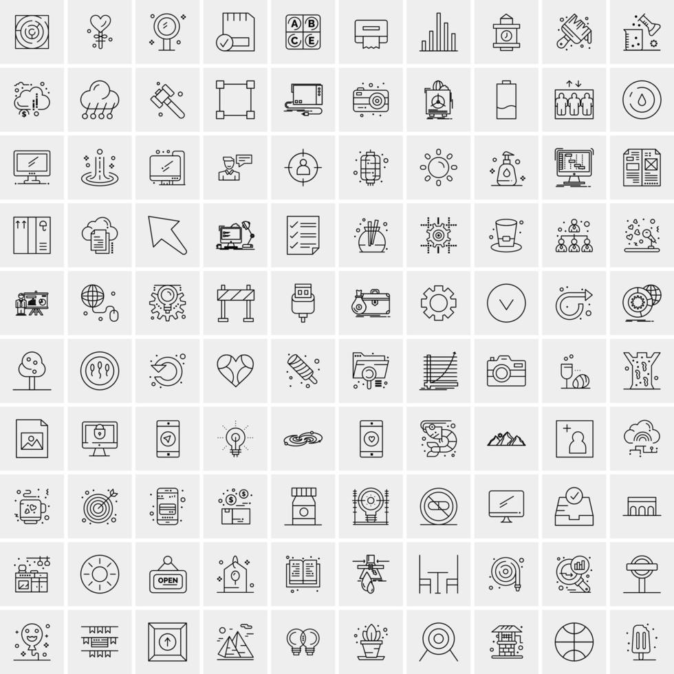 100 Business Icons for web and Print Material vector