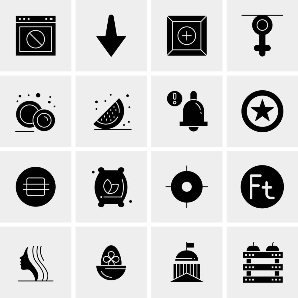 16 Universal Business Icons Vector Creative Icon Illustration to use in web and Mobile Related project